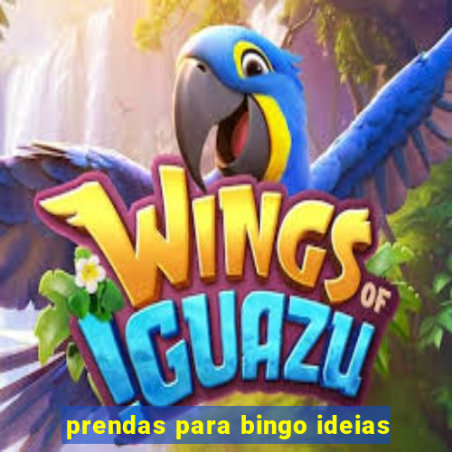 prendas para bingo ideias